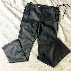 Polyvinyl tie up side Pants ( Buffy Cosplay )